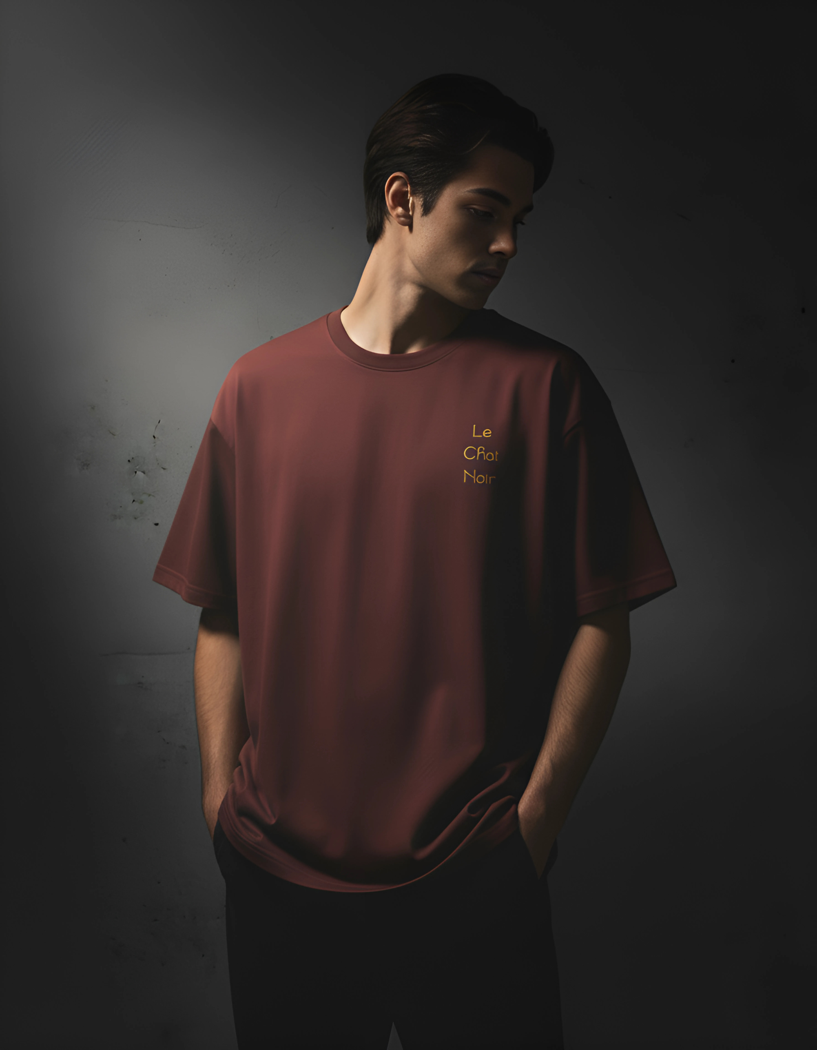 Black Cat Noir Unisex Oversized HeavyDuty T-Shirt