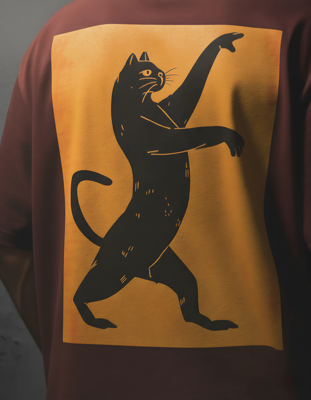 Black Cat Noir Unisex Oversized HeavyDuty T-Shirt