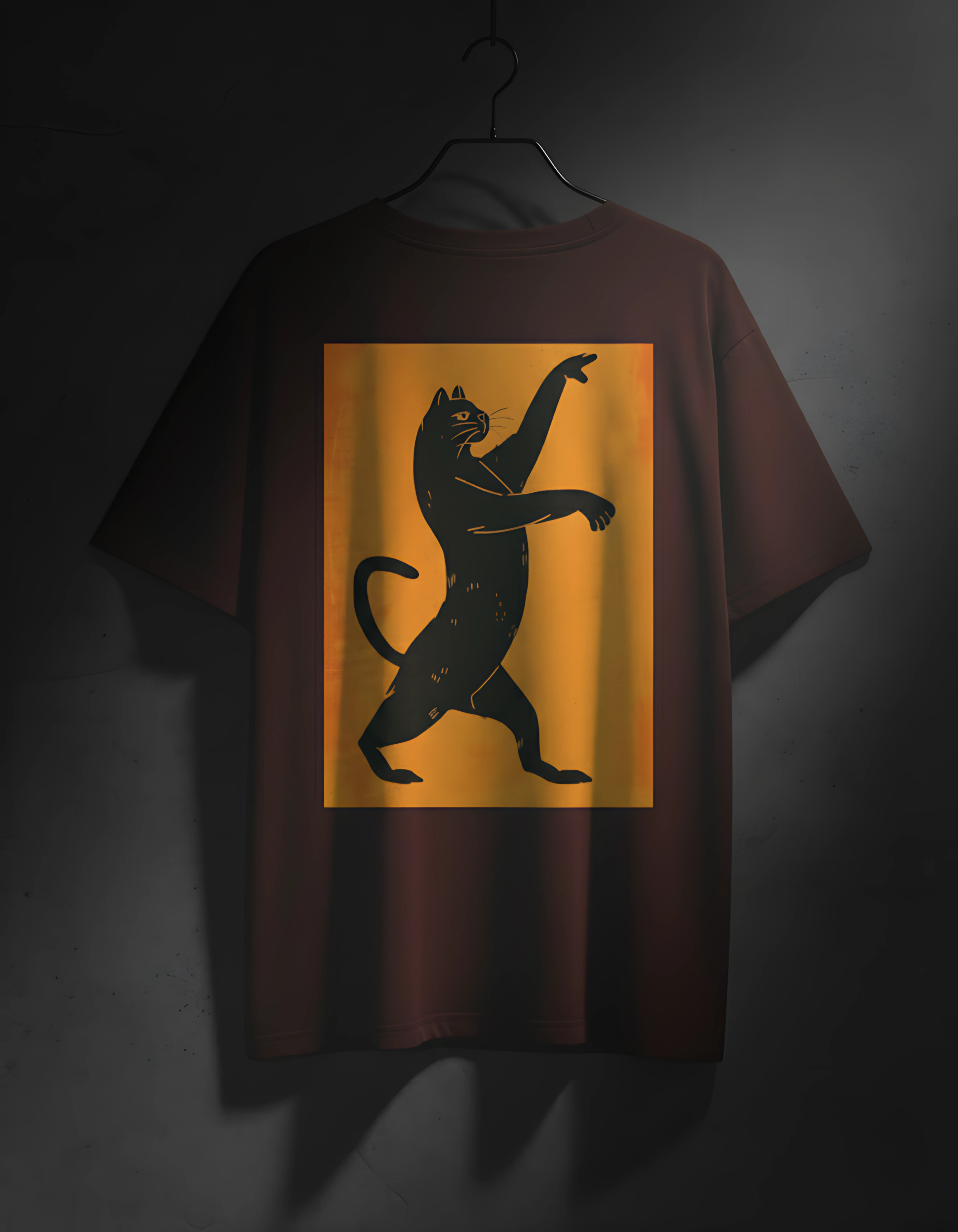 Black Cat Noir Unisex Oversized HeavyDuty T-Shirt