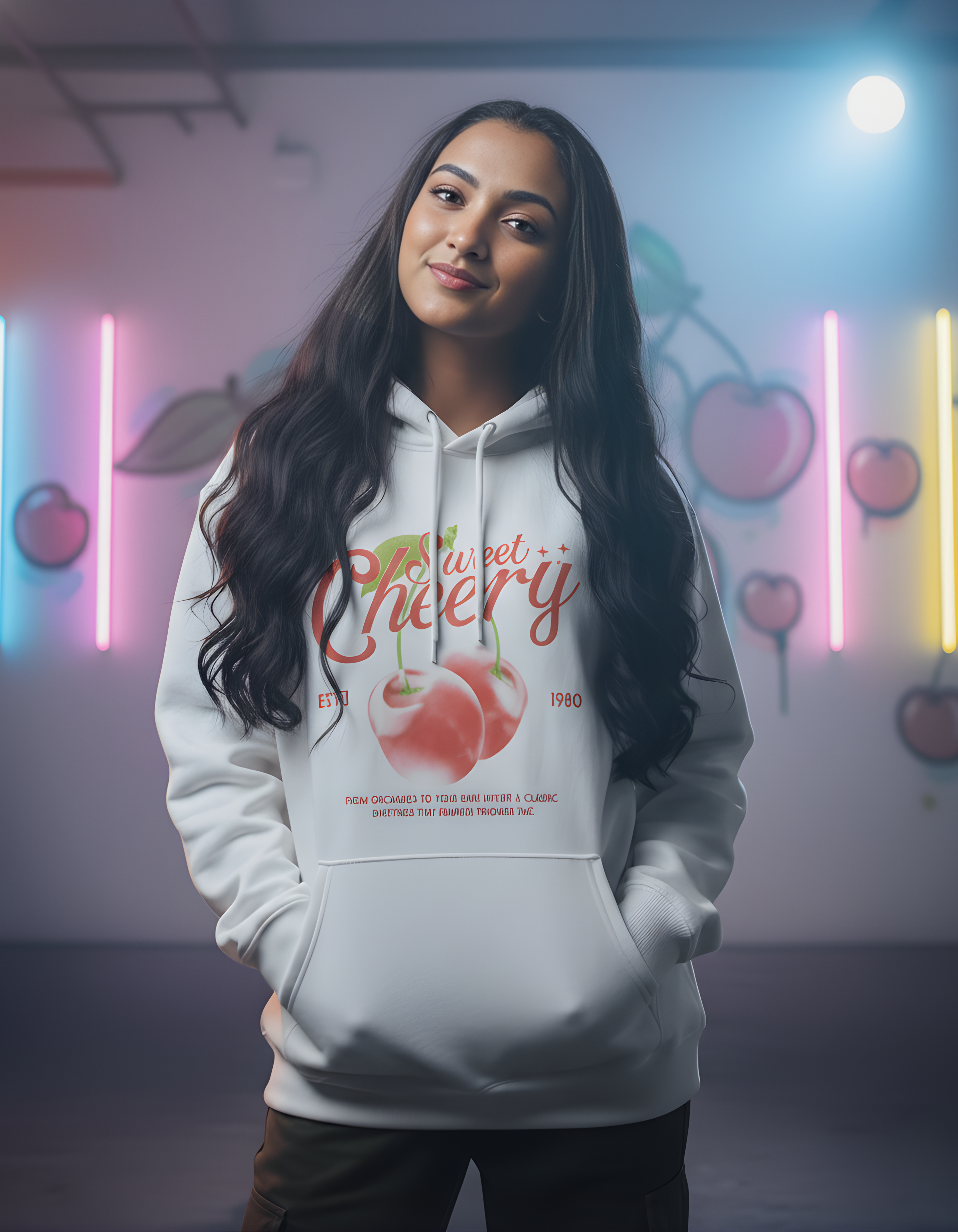 Sweet Cherry Oversized Unisex Hoodie