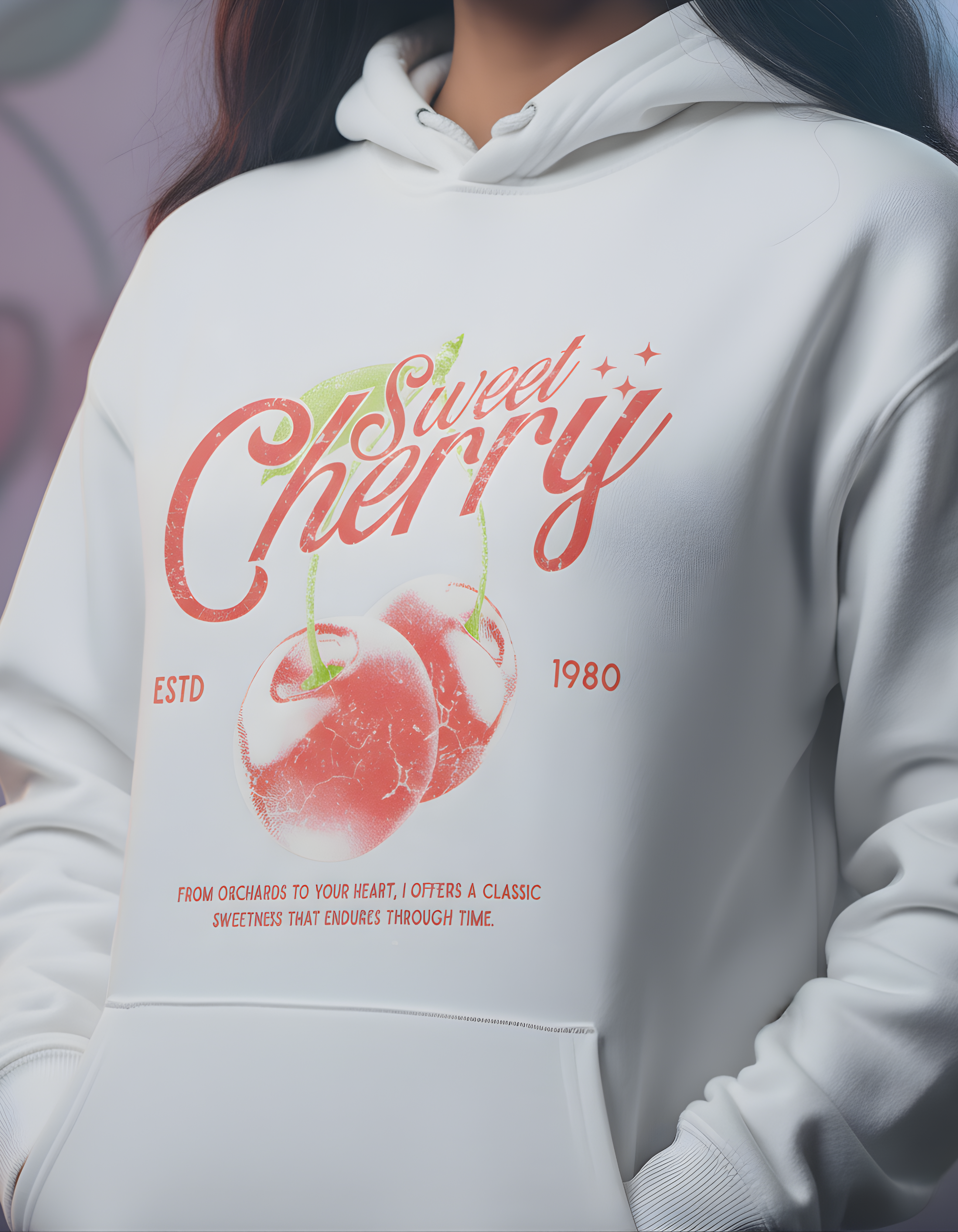 Sweet Cherry Oversized Unisex Hoodie