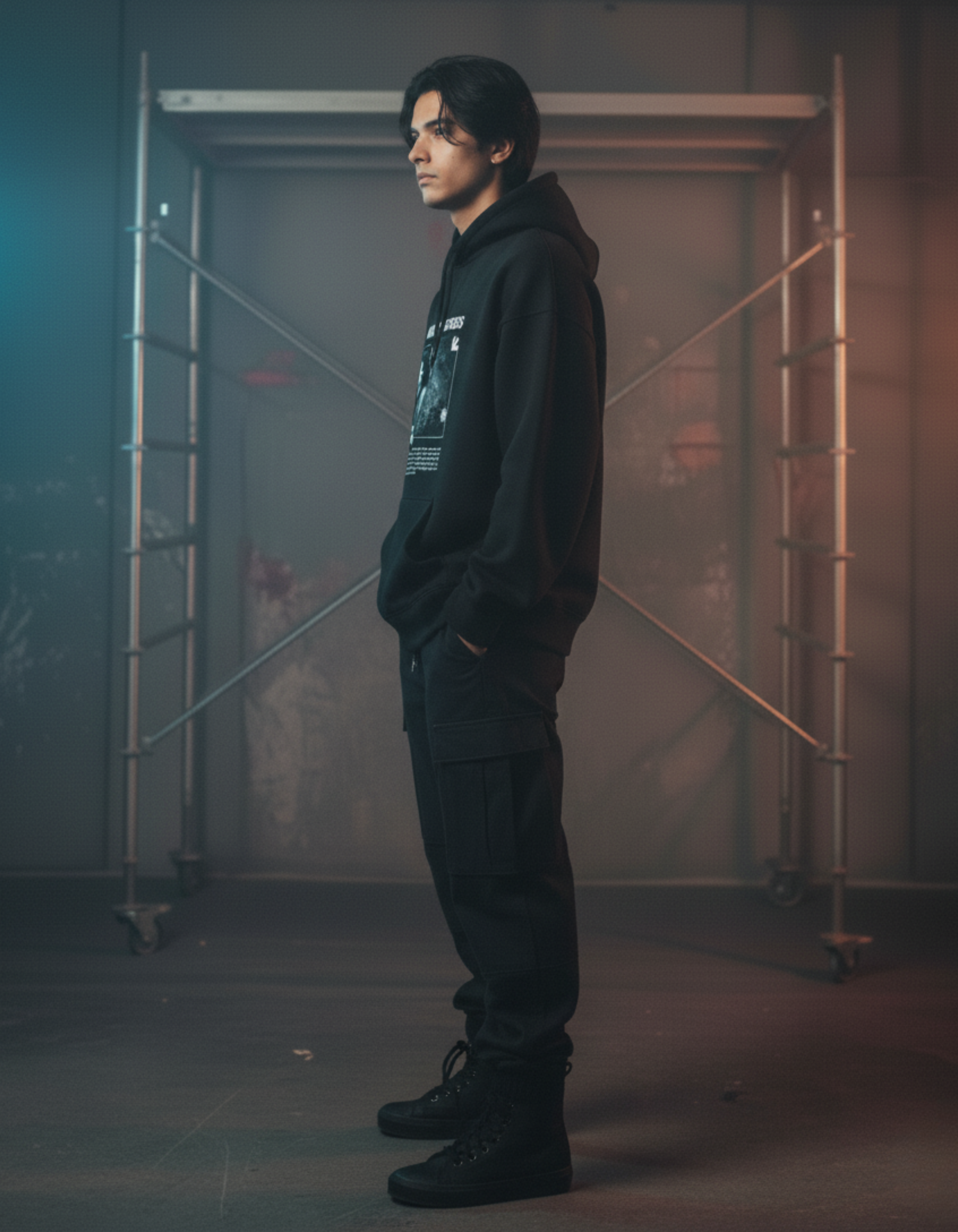 Distress Essential Oversized Unisex Hoodie