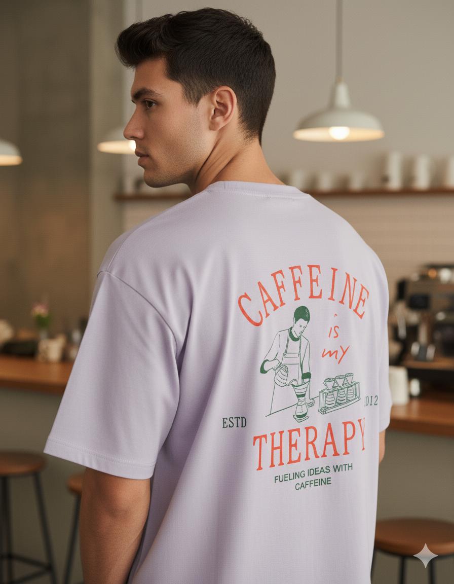 Caffeine Therapy Unisex Oversized Standard T-Shirt