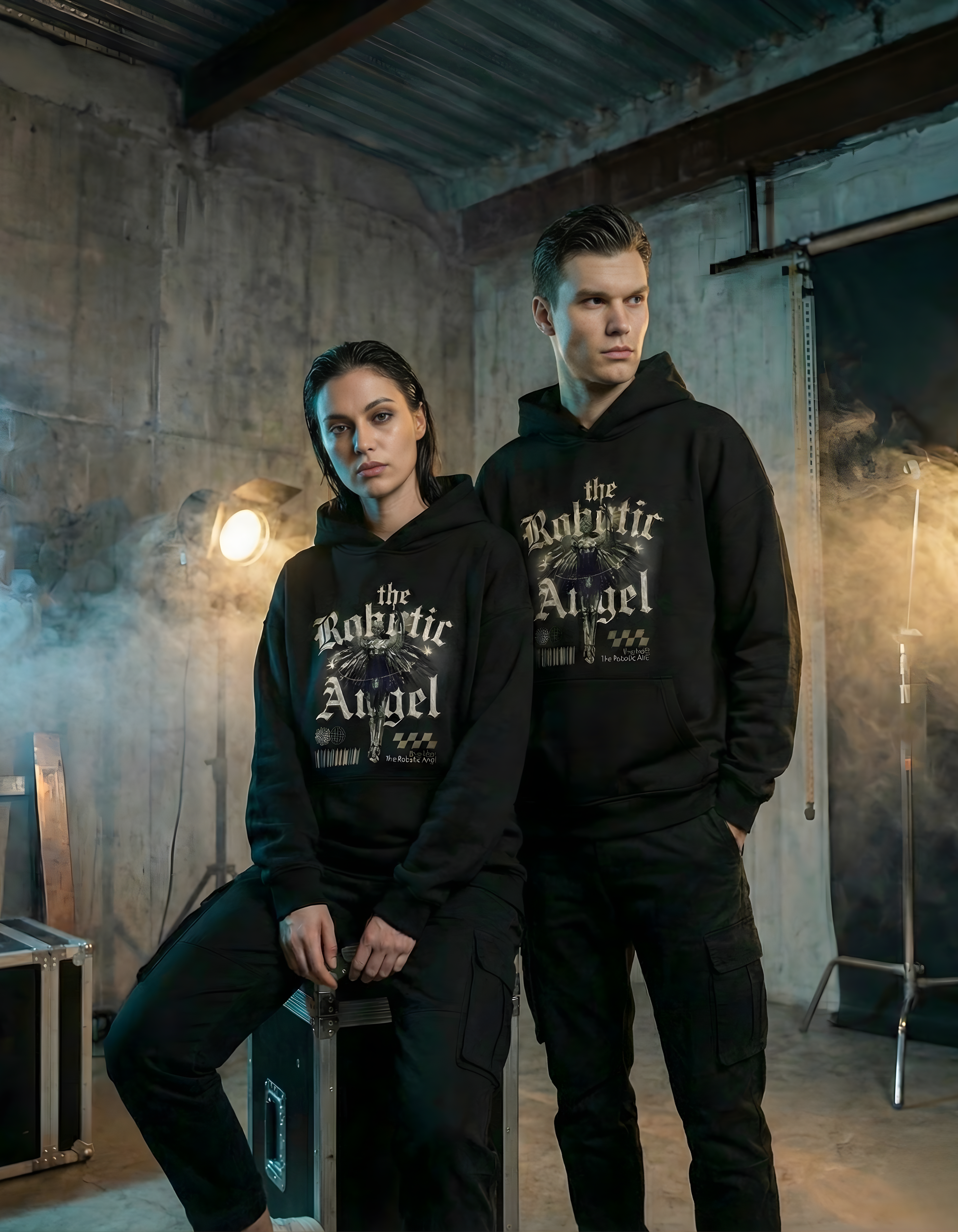 Robotic Angel Essential Oversized Unisex Hoodie