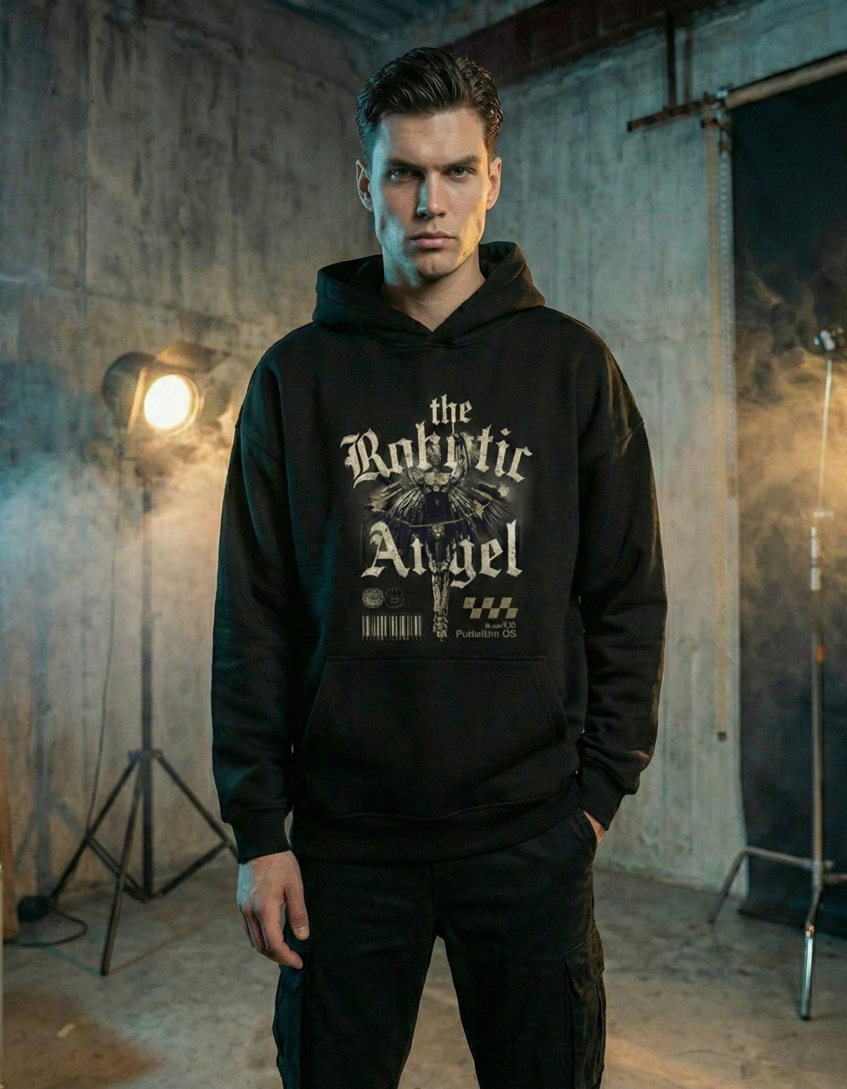 Robotic Angel Essential Oversized Unisex Hoodie