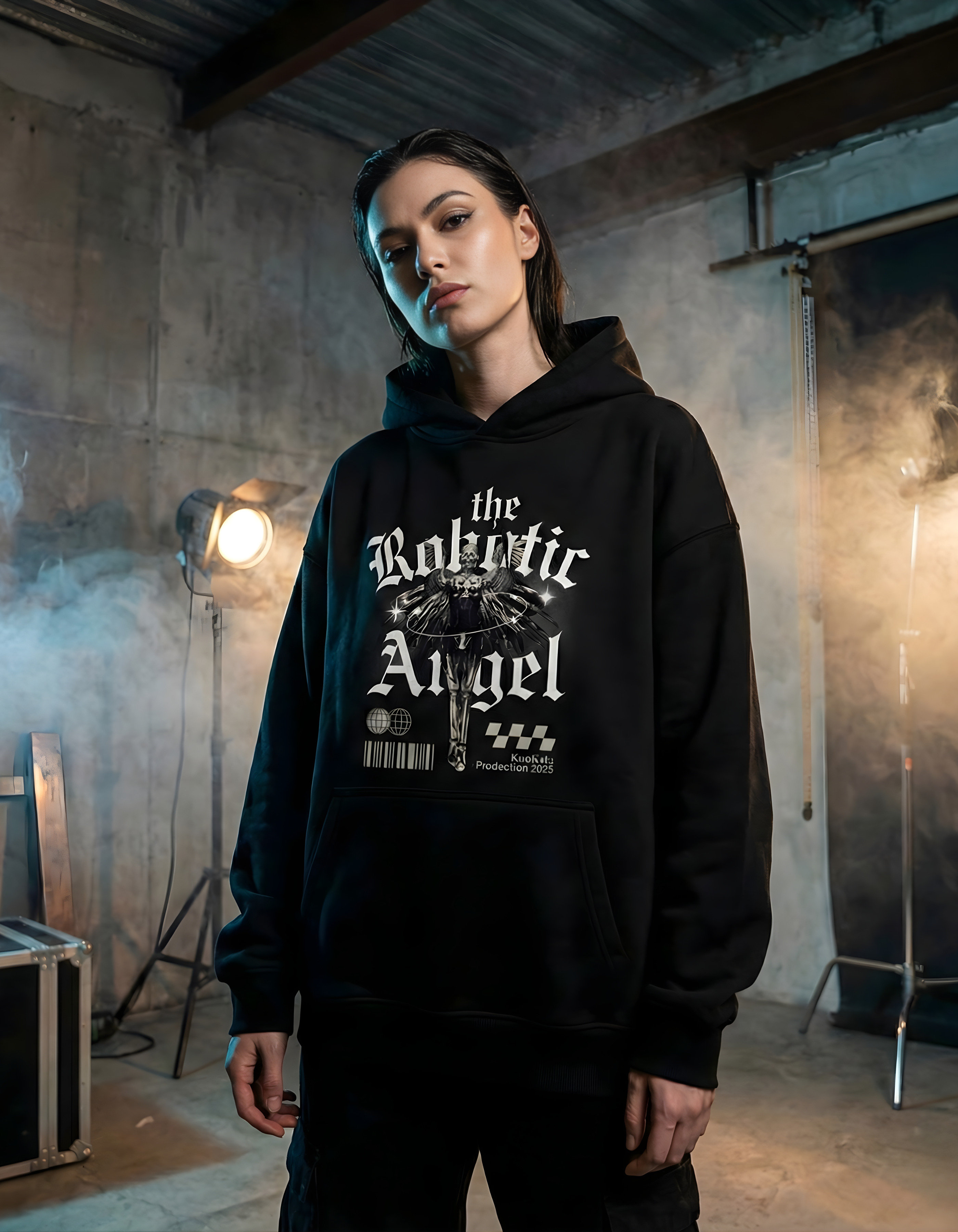 Robotic Angel Essential Oversized Unisex Hoodie