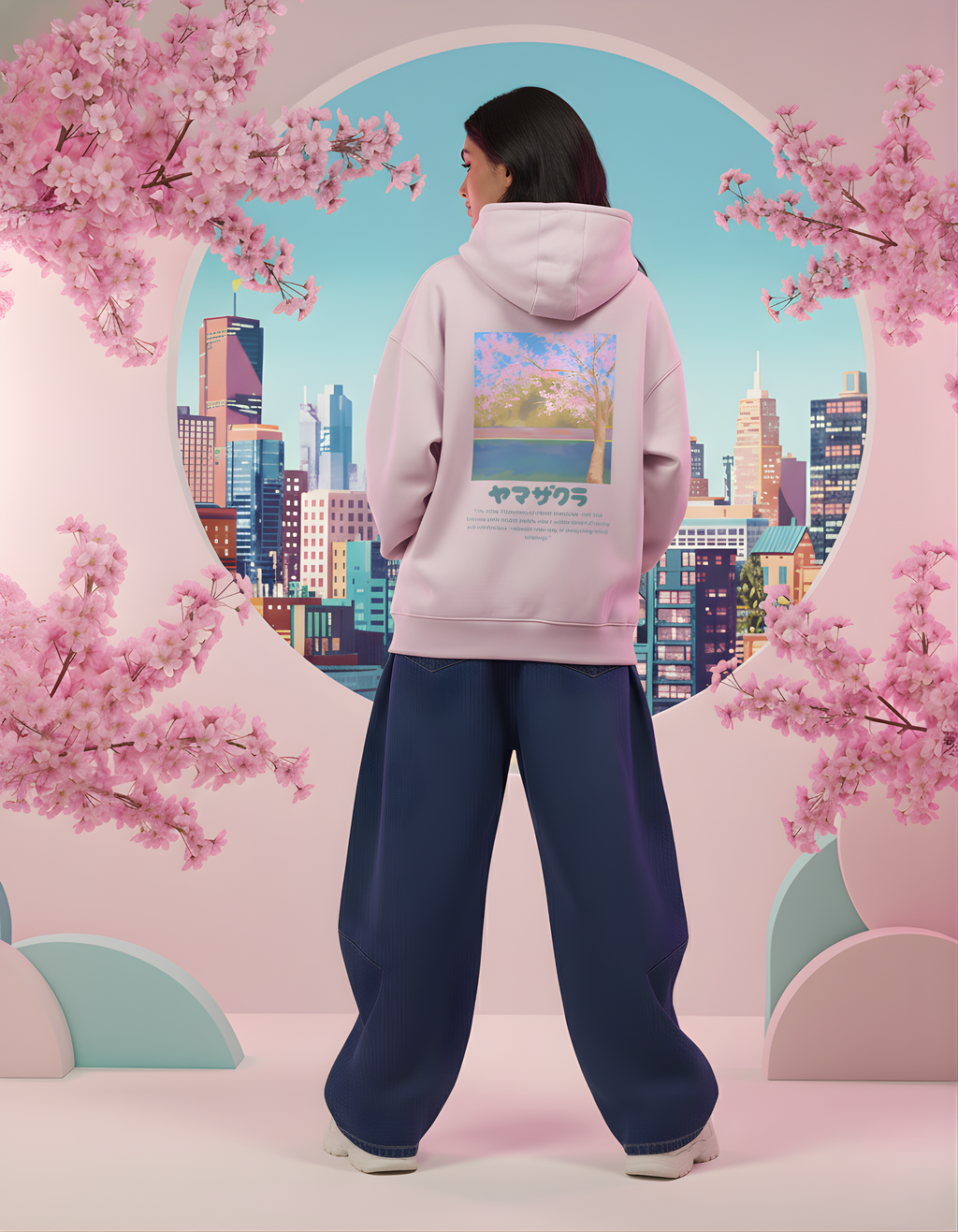 Sakura - Essential Oversized Unisex Hoodie | Japanese Aesthetic | 400 GSM