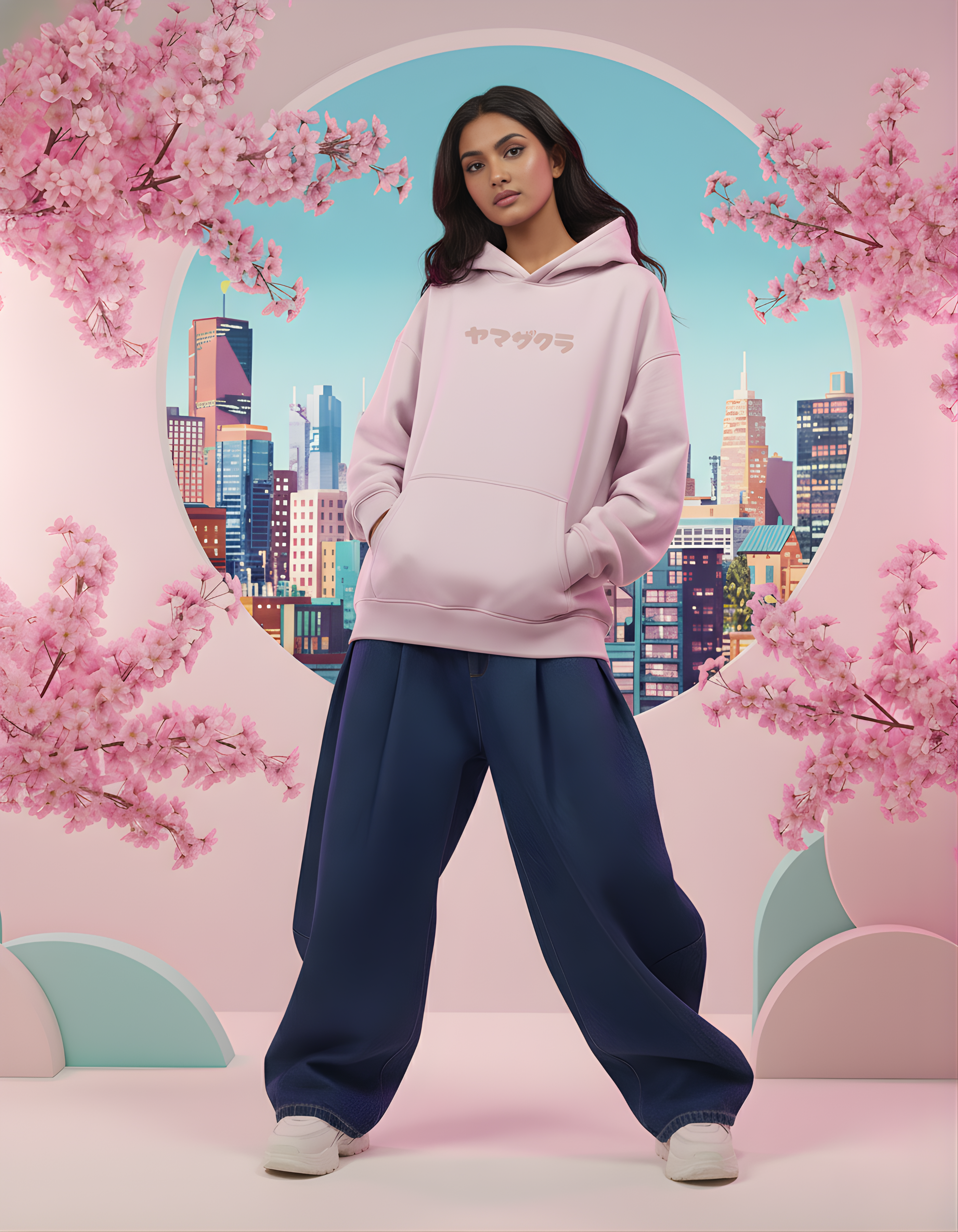 Sakura Essential Oversized Unisex Hoodie