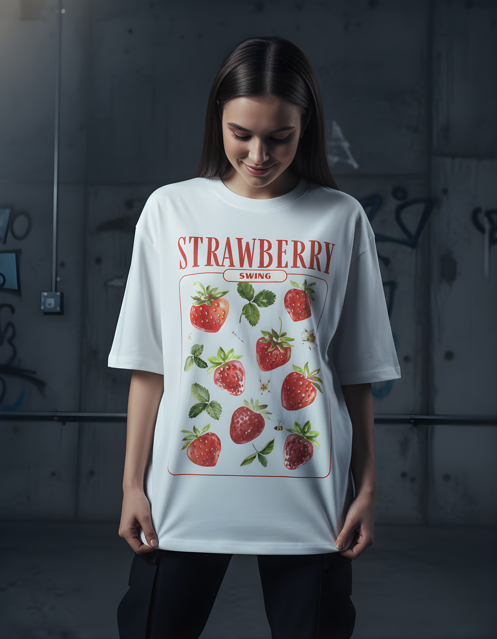 Strawberry Swing Unisex Oversized HeavyDuty T-Shirt