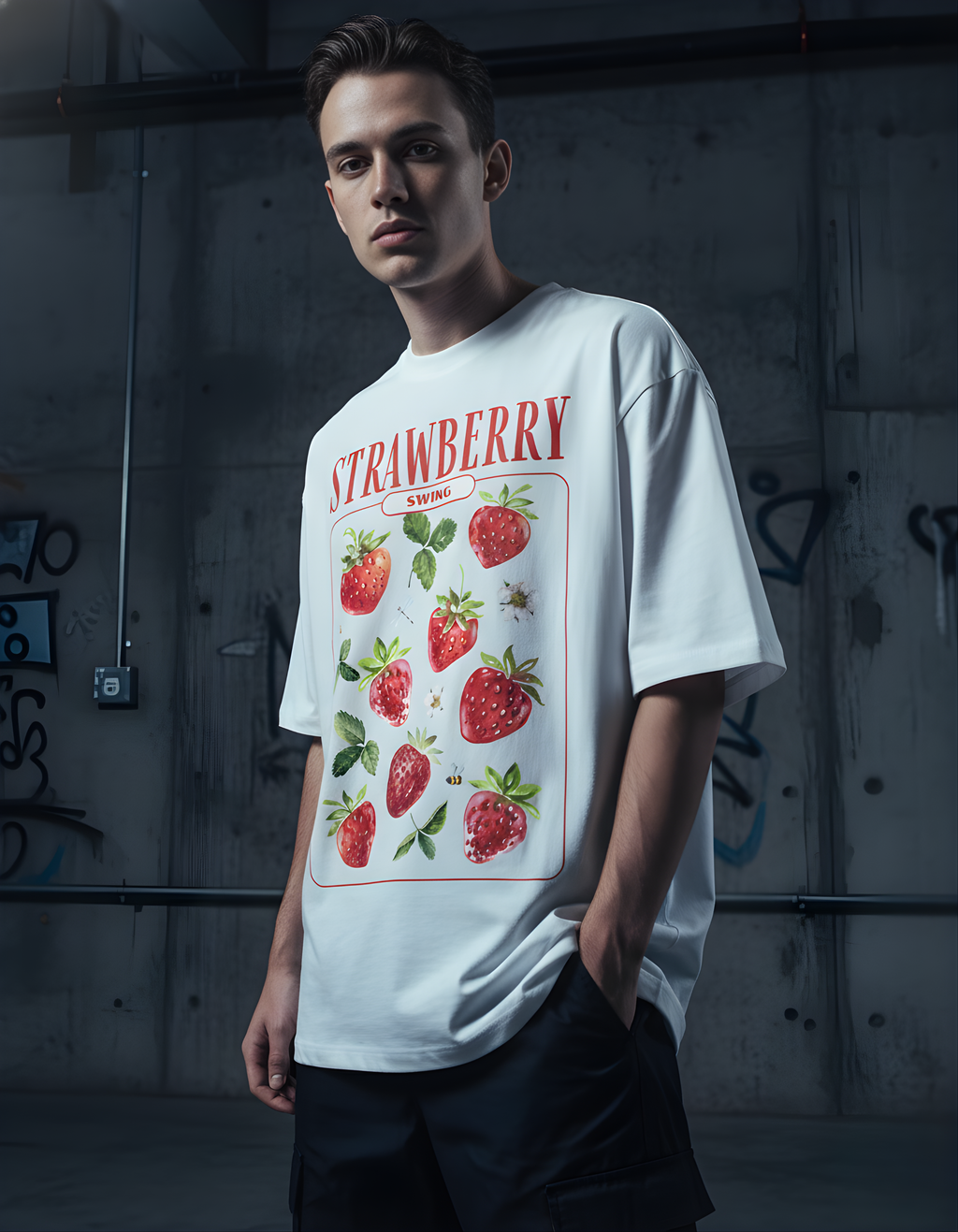 Strawberry Swing Unisex Oversized HeavyDuty T-Shirt
