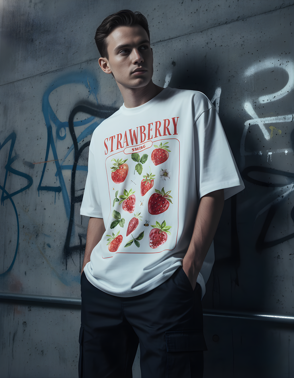 Strawberry Swing Unisex Oversized HeavyDuty T-Shirt