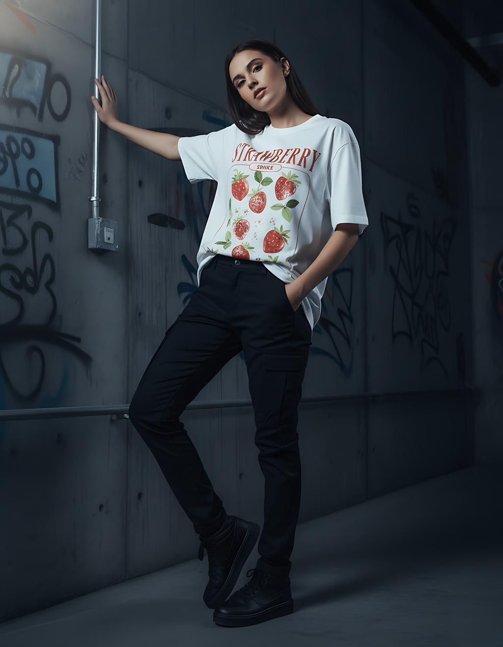 Strawberry Swing Unisex Oversized HeavyDuty T-Shirt