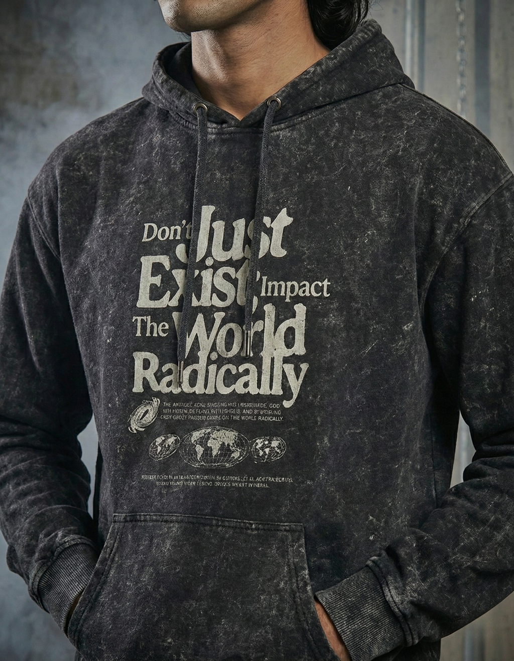 Impact - Acid Washed Oversized Hoodie | 300 GSM Vintage Finish