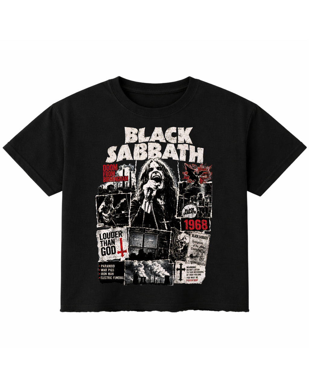 Black Boxy Fit T-shirt Front Design
