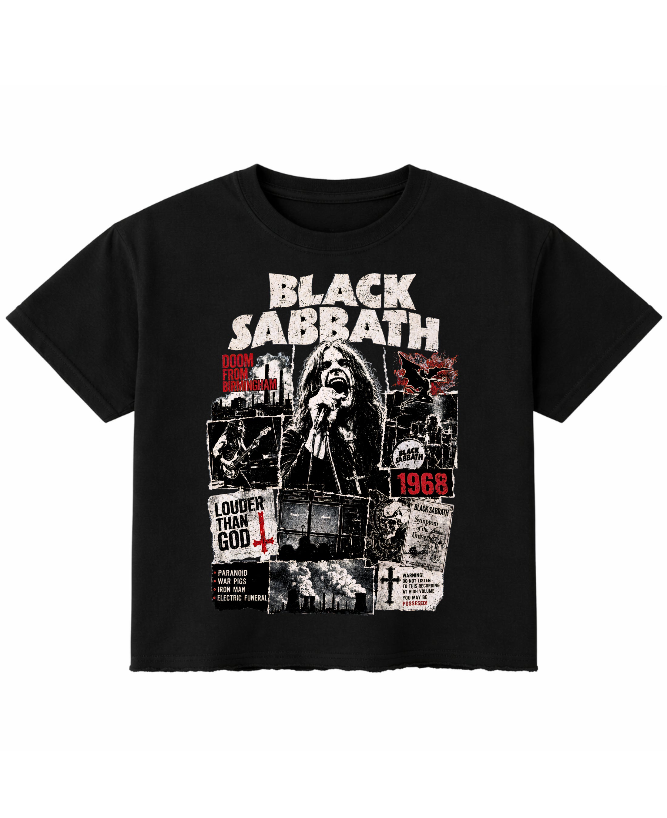 Black Boxy Fit T-shirt Front Design
