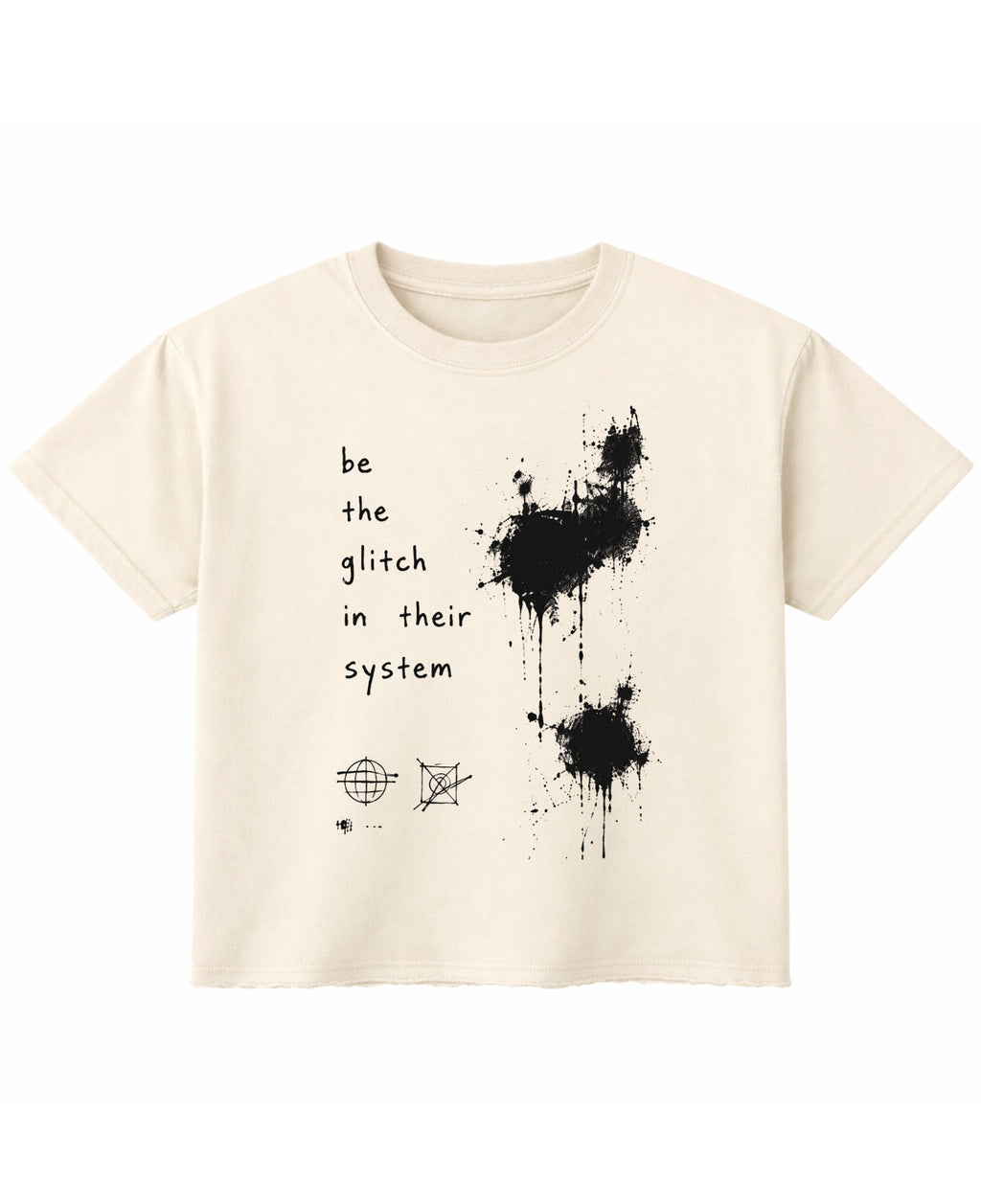 Off White Boxy Fit T-shirt Front Design