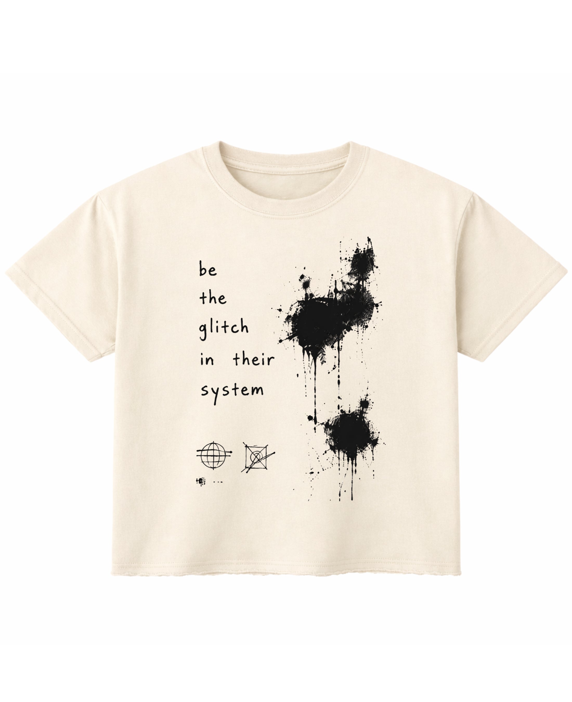 Off White Boxy Fit T-shirt Front Design