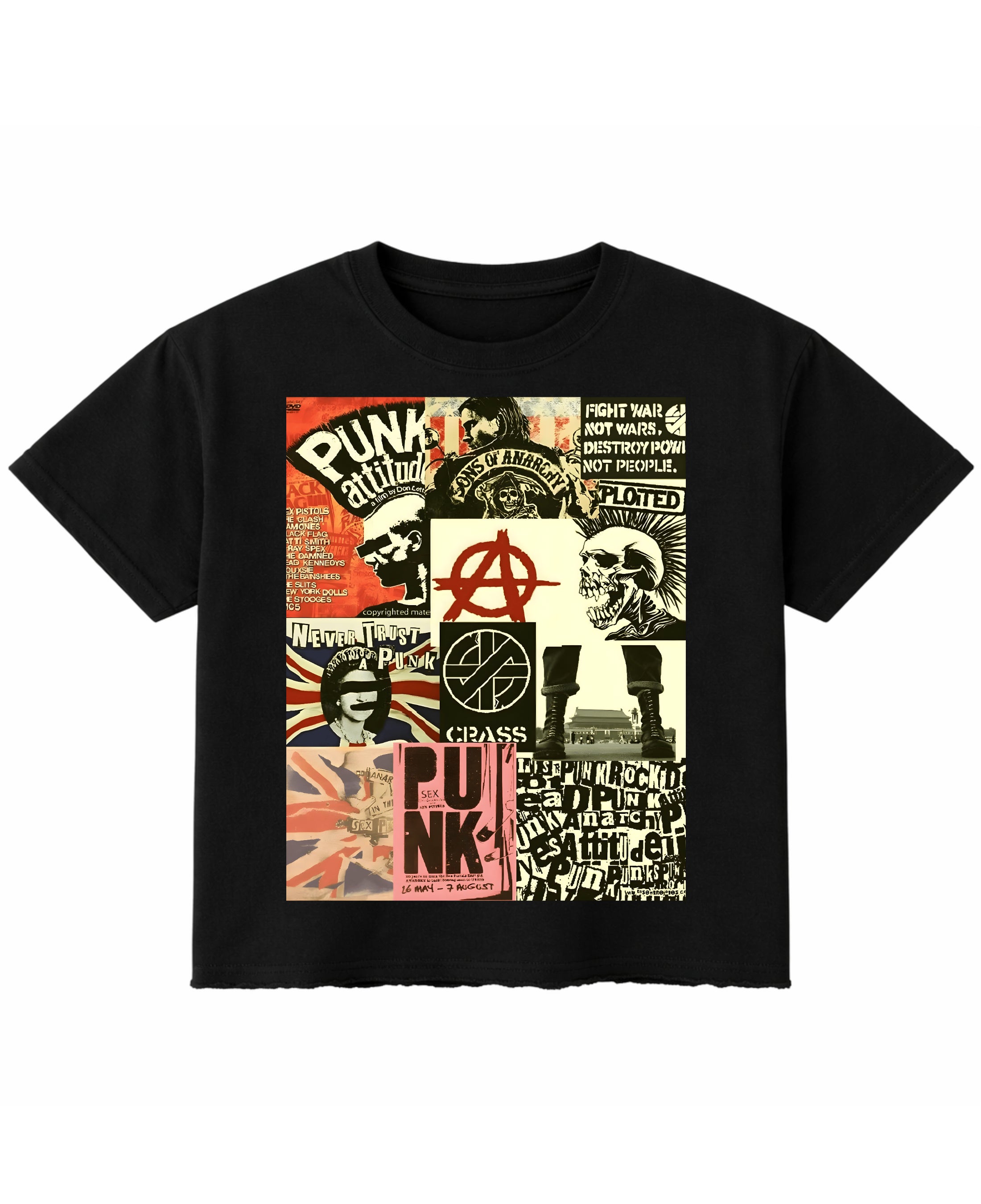 Black Boxy Fit T-shirt Front Design