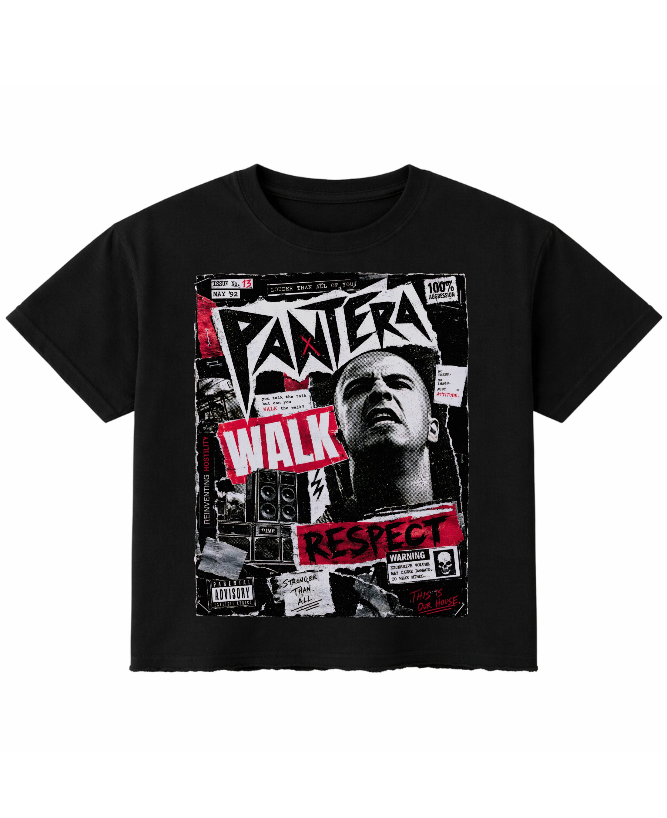 Black Boxy Fit T-shirt Front Design