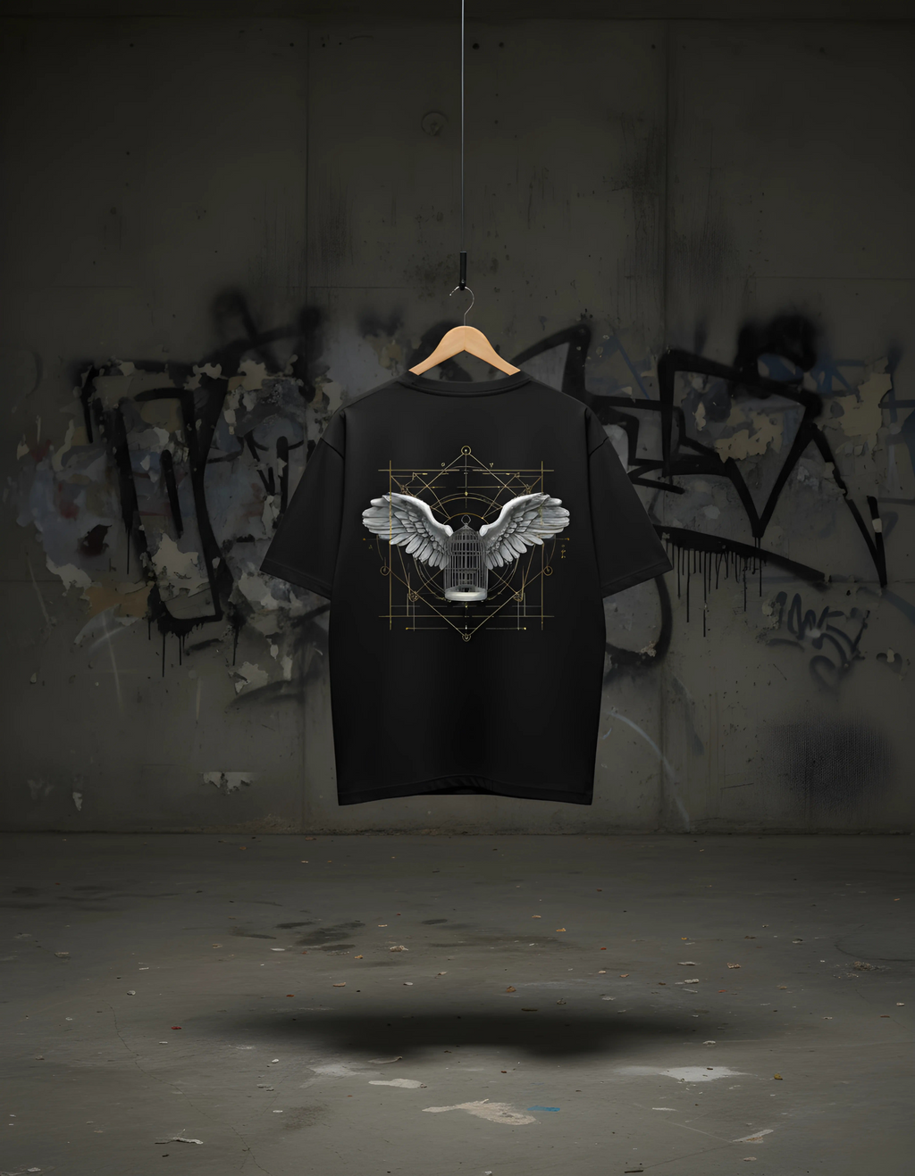 Caged Ascension Unisex Oversized HeavyDuty T-Shirt