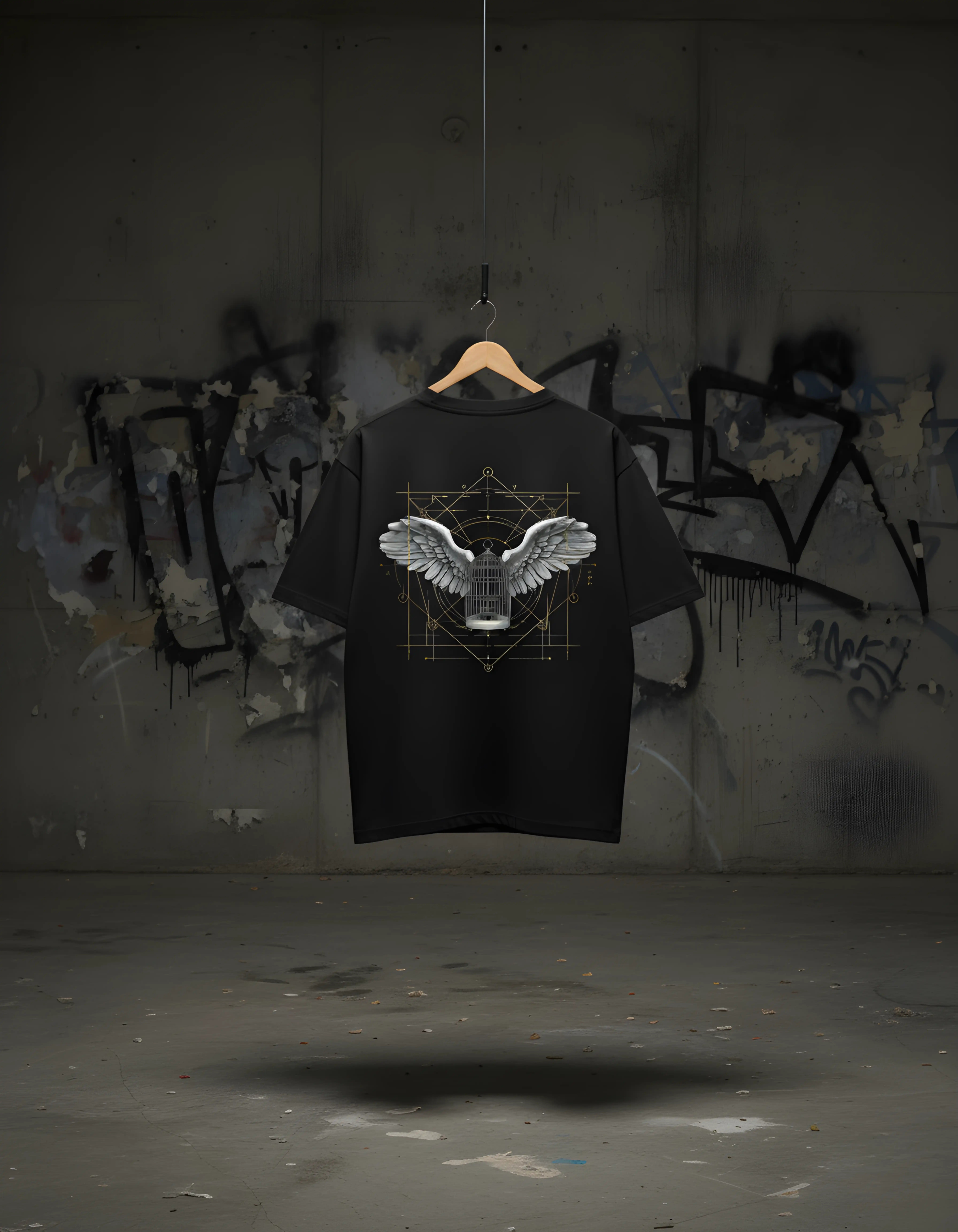 Caged Ascension Unisex Oversized HeavyDuty T-Shirt